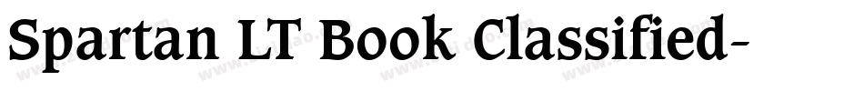 Spartan LT Book Classified字体转换
